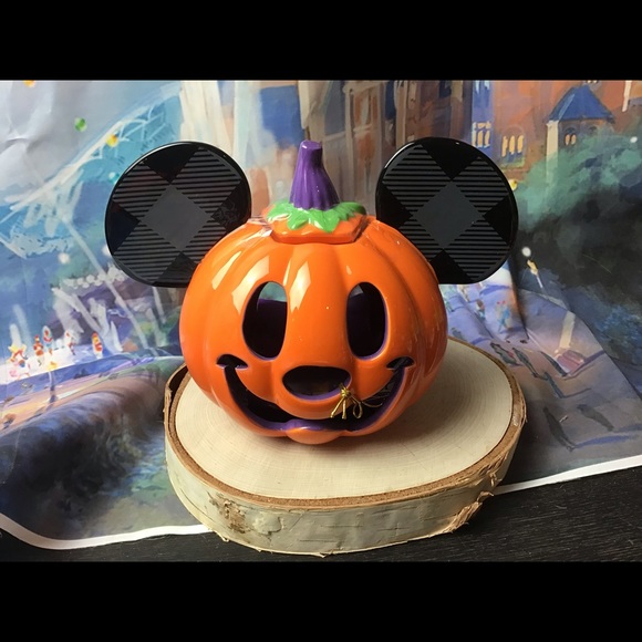Disney Parks Mickey Mouse Pumpkin Votive Candle